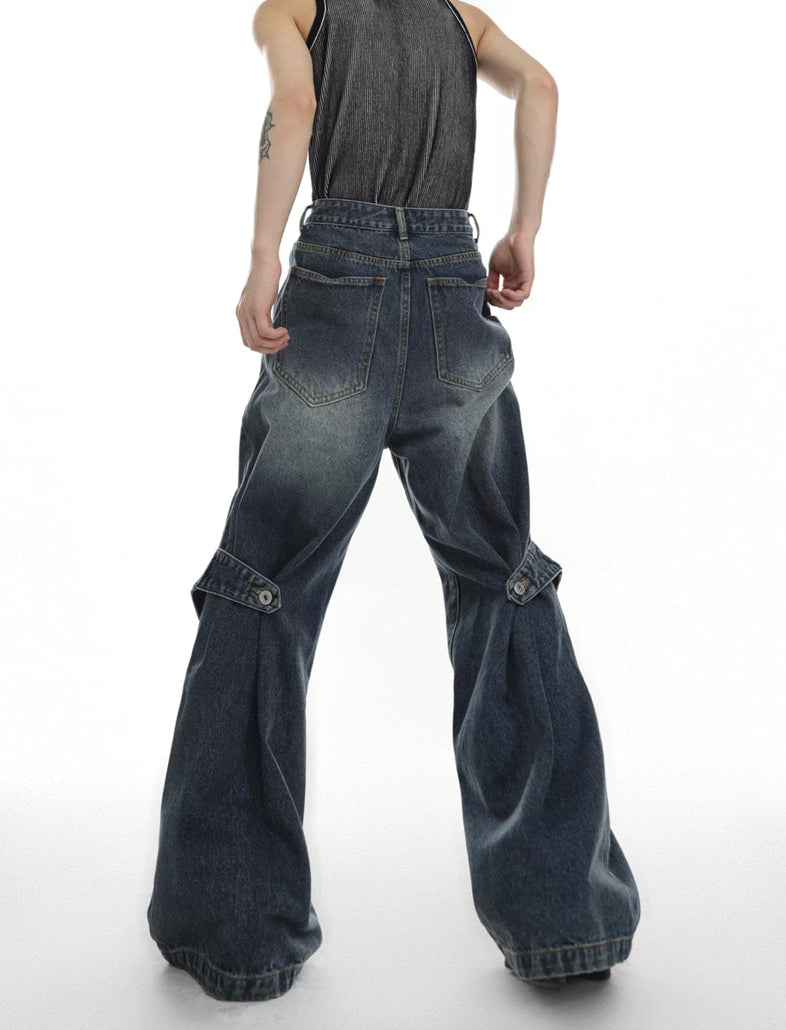 Argue Culture Panelled Convertible-Flare Jeans - product detail view 5