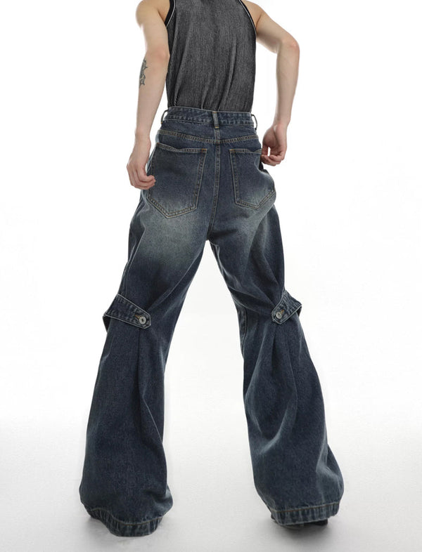 Argue Culture Panelled Convertible-Flare Jeans - product detail view 5