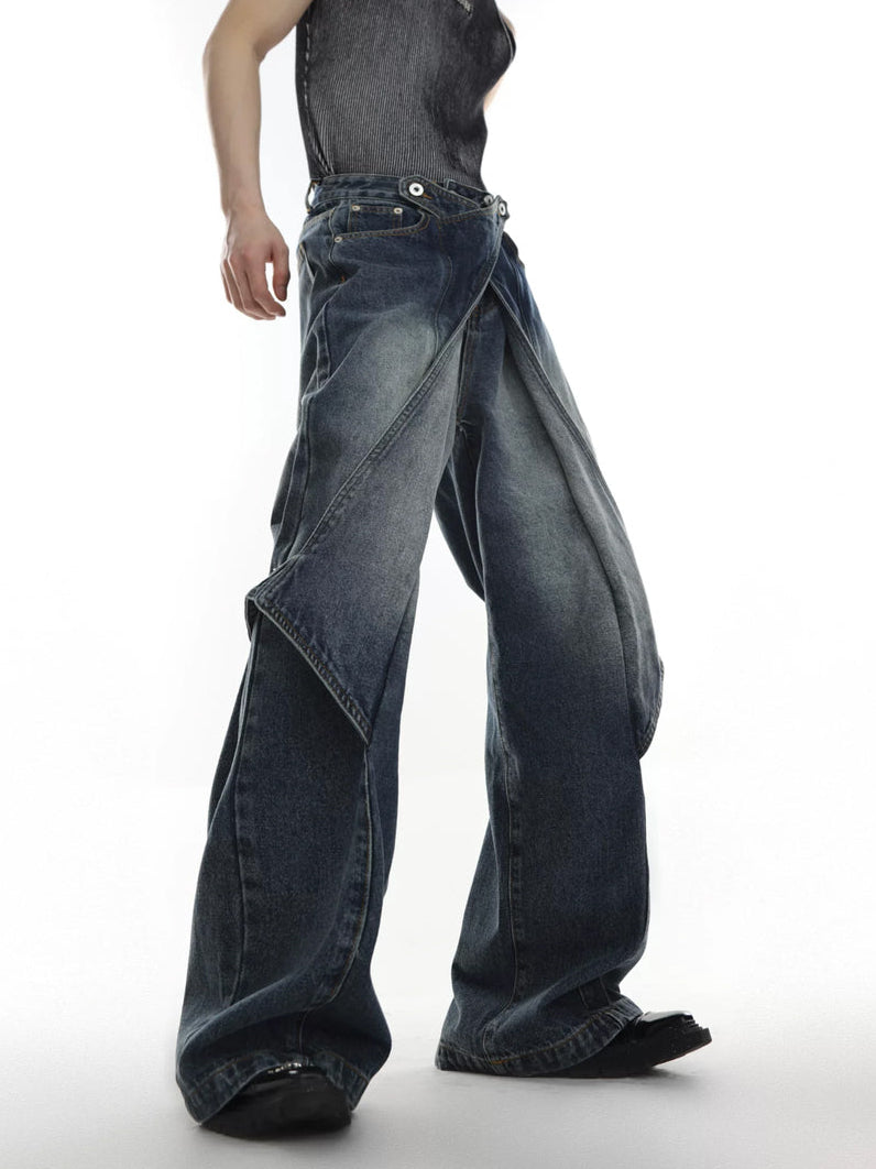 Argue Culture Panelled Convertible-Flare Jeans - product detail view 7