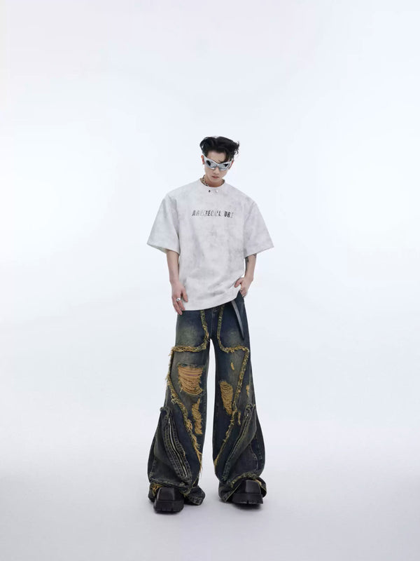 Argue Culture Shimmer Graphic Padded-Shoulder T-Shirt - gallery view 4