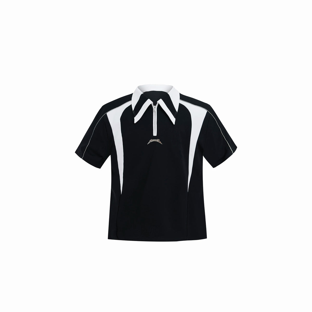 Argue Culture Contrast-Panel Padded-Shoulder Polo Shirt - color view 7