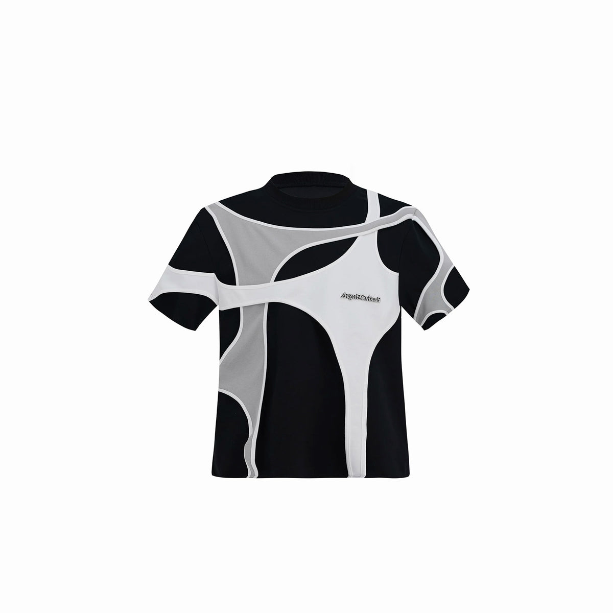 Argue Culture Layered Tie-Detail Padded-Shoulder T-Shirt - color view 8