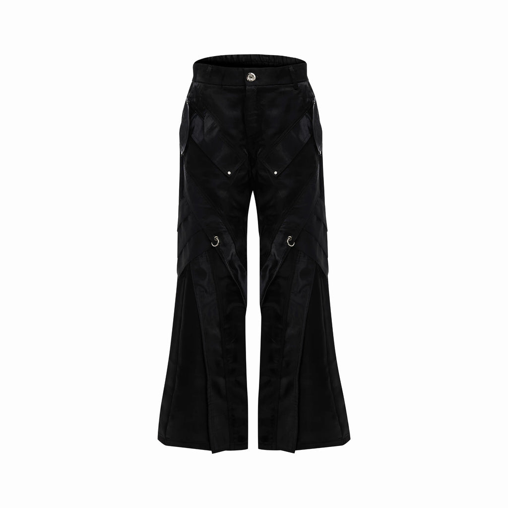 Argue Culture Liquid-Finish Buckled Flared Pants - gallery view 2