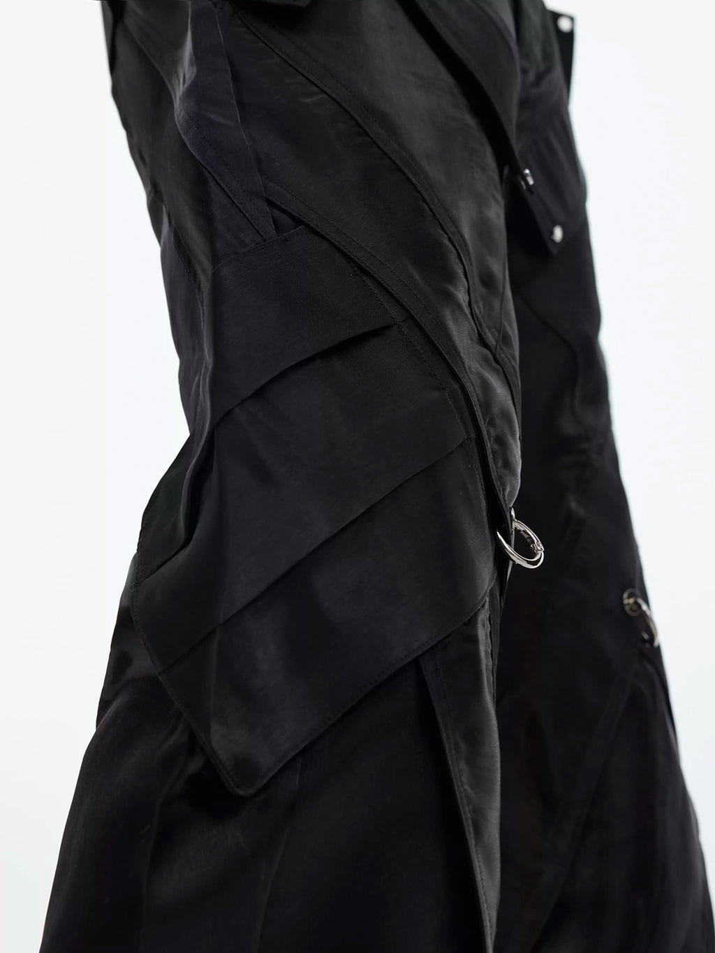 Argue Culture Liquid-Finish Buckled Flared Pants - gallery view 5