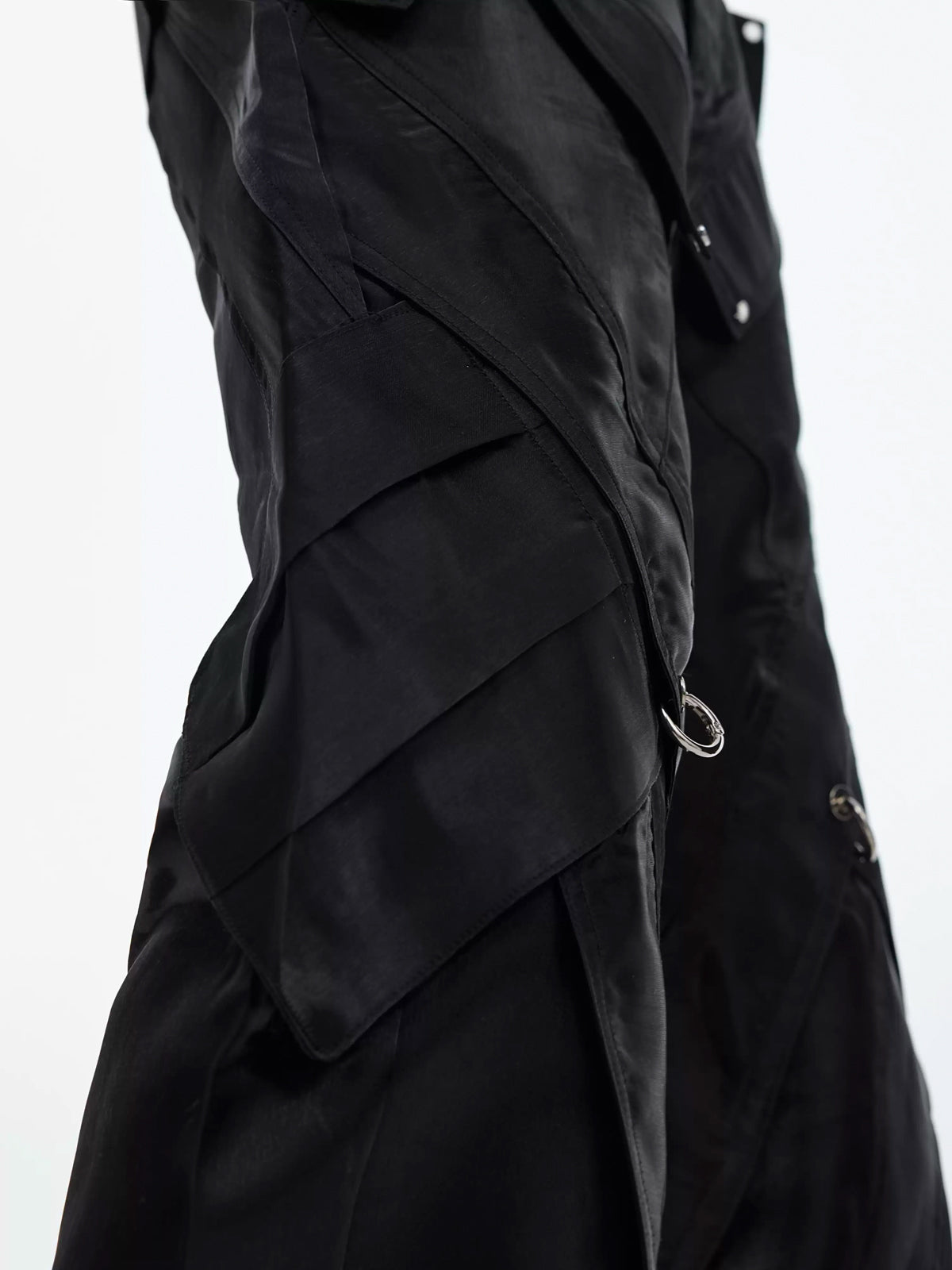 Argue Culture Liquid-Finish Buckled Flared Pants - gallery view 5