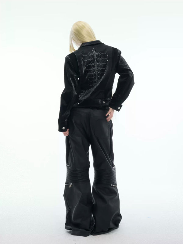 Argue Culture Studded Snake-Embroidered Jacket - gallery view 4