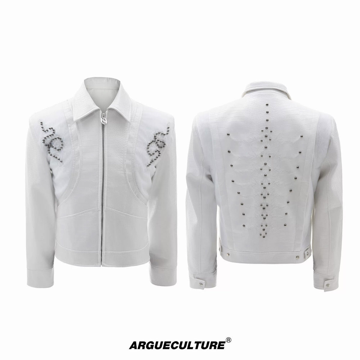 Argue Culture Studded Snake-Embroidered Jacket - color view 12