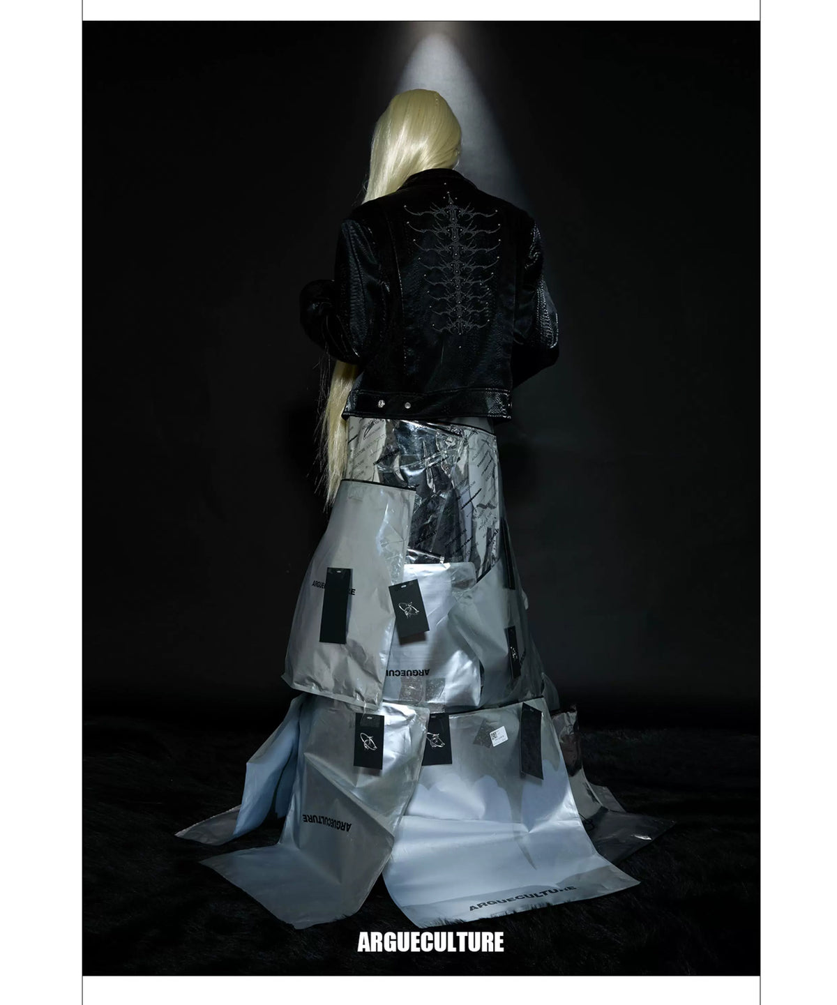 Argue Culture Studded Snake-Embroidered Jacket - product detail view 6