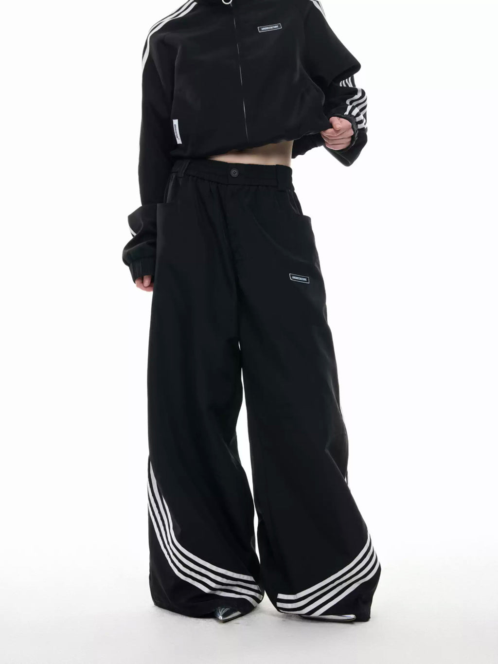 Argue Culture Four-Stripe Cropped Track Jacket - gallery view 4