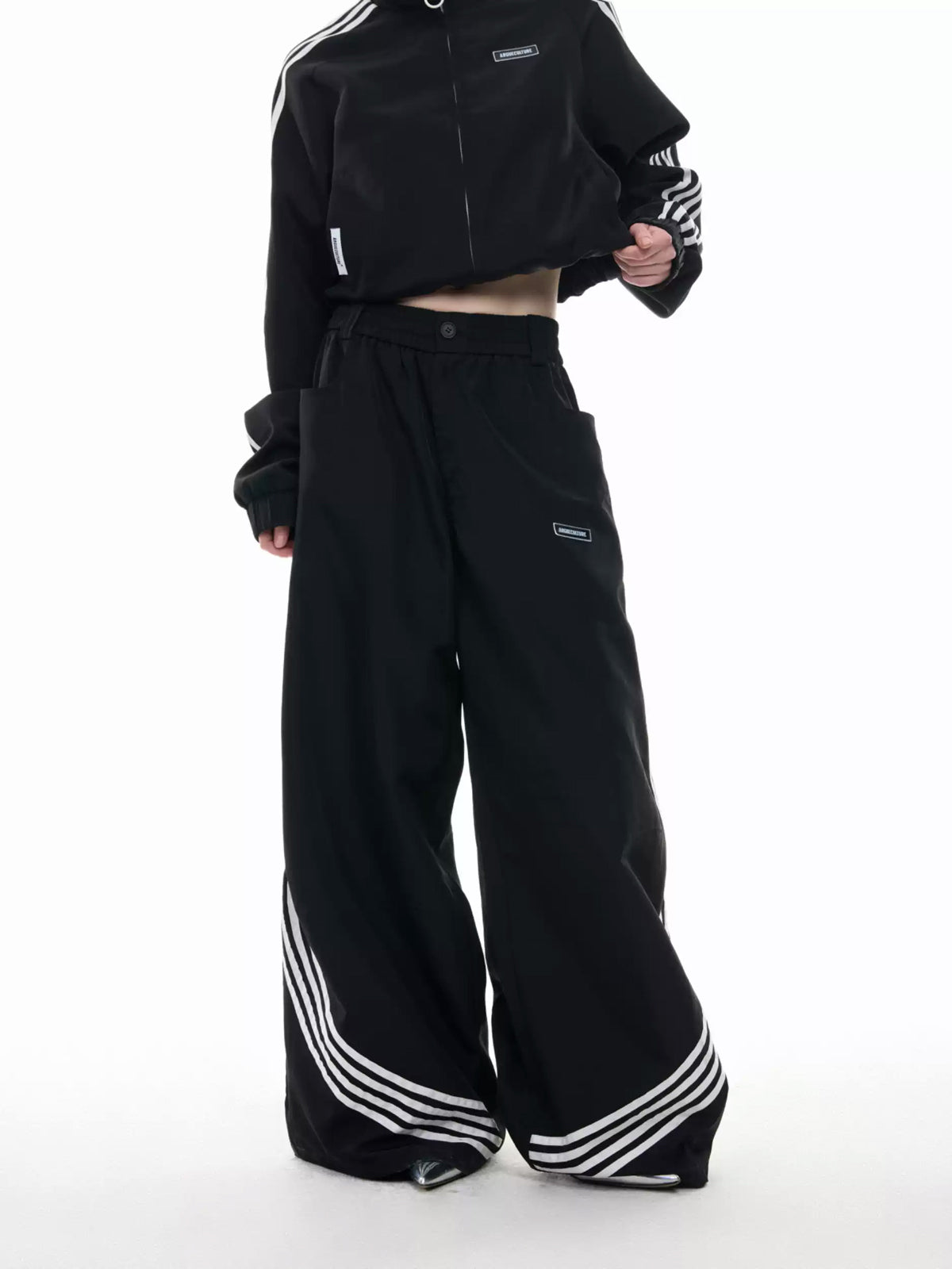Argue Culture Four-Stripe Cropped Track Jacket - gallery view 4
