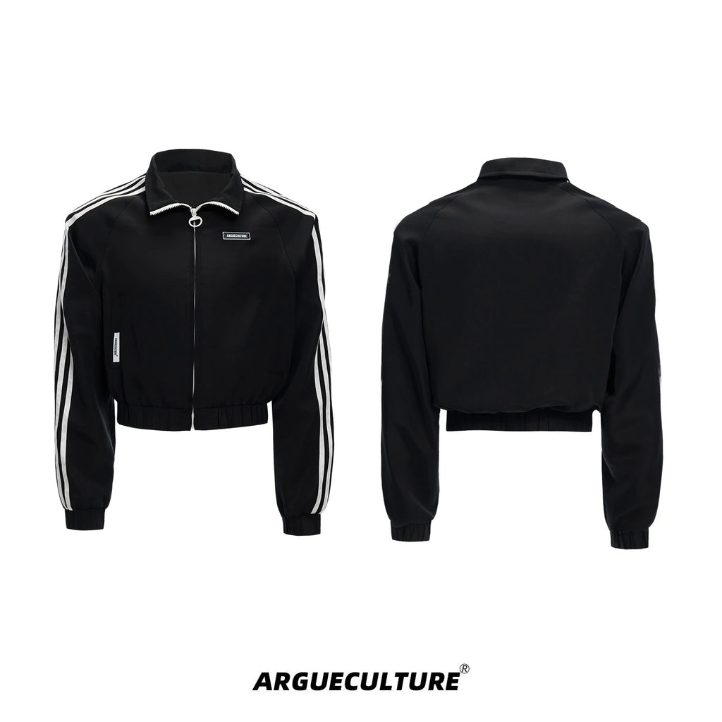 Argue Culture Four-Stripe Cropped Track Jacket - color view 7