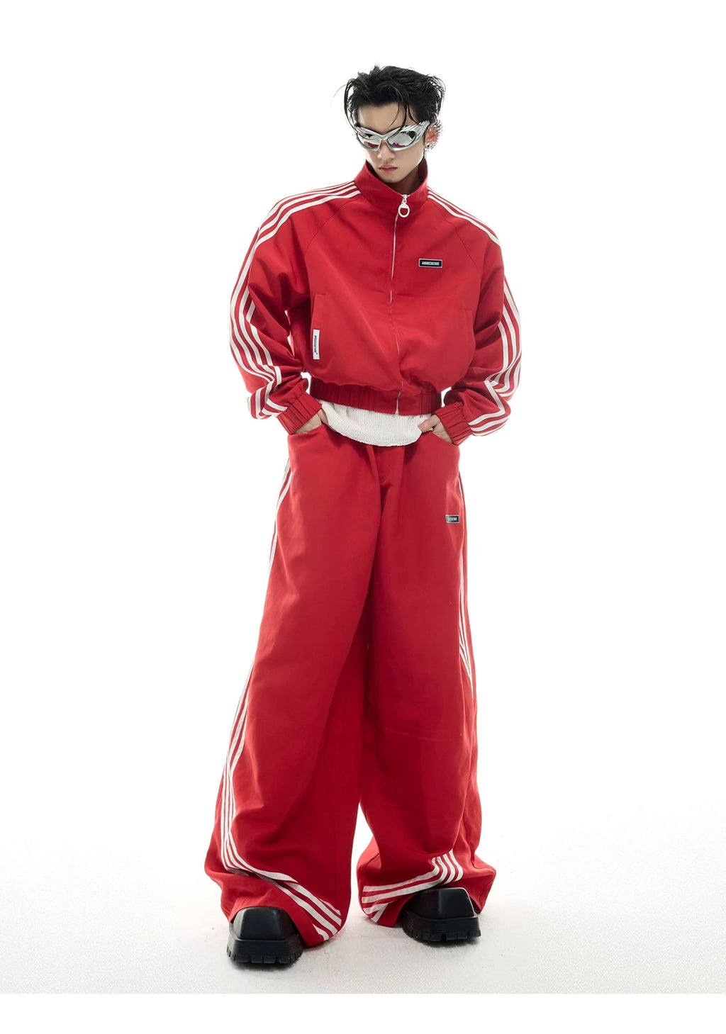 Argue Culture Four-Stripe Cropped Track Jacket - product detail view 11