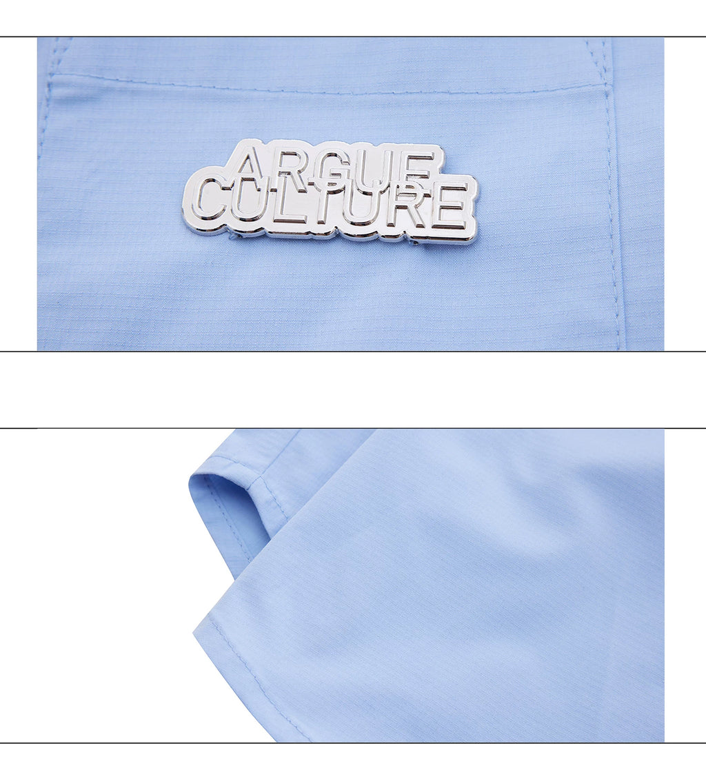 Argue Culture Layered Tie-Collar Short-Sleeve Shirt - product detail view 14