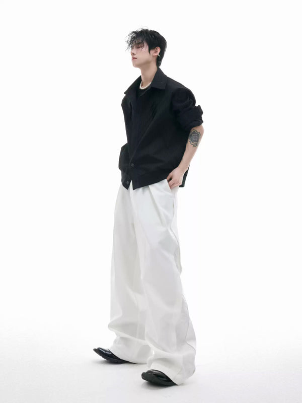 Argue Culture Embroidered Wide-Leg Tailored Pants - gallery view 5