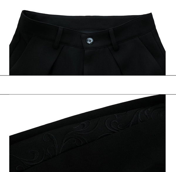 Argue Culture Embroidered Wide-Leg Tailored Pants - product detail view 10