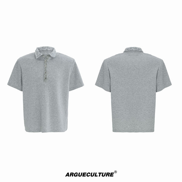 Argue Culture Sequin Square-Collar Pin-Detail Polo Shirt - color view 8