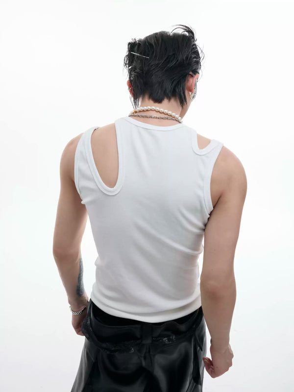Argue Culture Cutout Metal-Detail Fitted Tank Top - gallery view 4