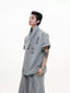 Argue Culture Metal-Detail Padded-Shoulder Top and Pleated Pants Set - gallery view 4