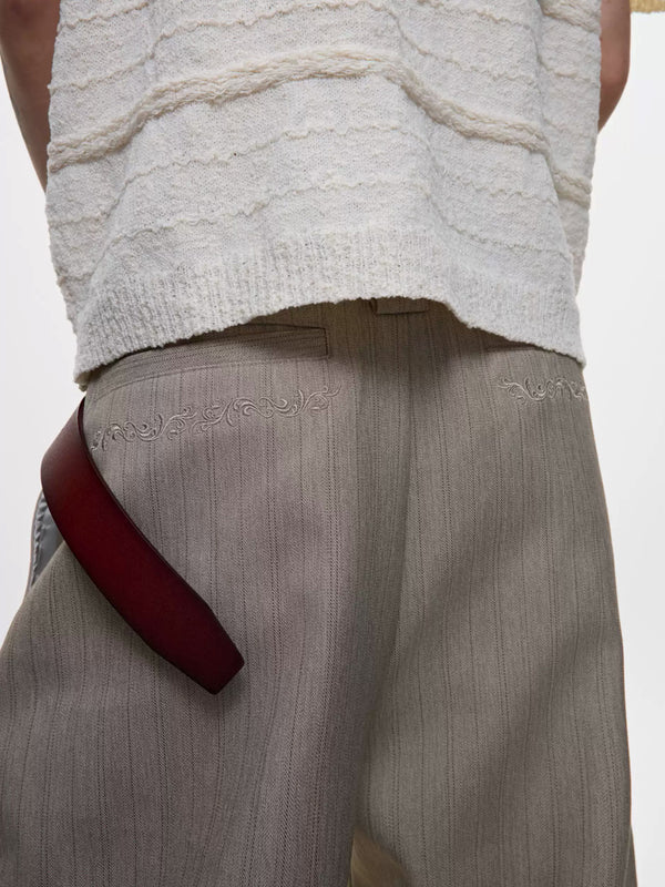 Argue Culture Embroidered Micro-Flare Tailored Pants - gallery view 3