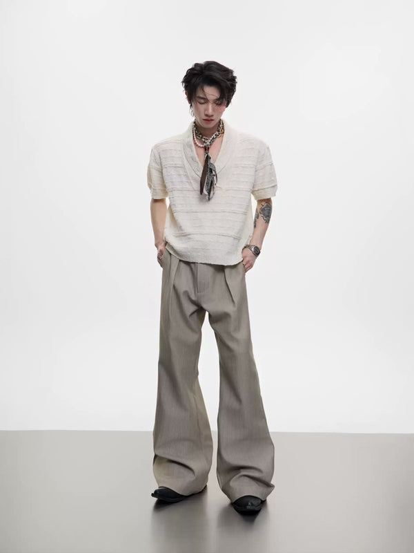 Argue Culture Embroidered Micro-Flare Tailored Pants - gallery view 5