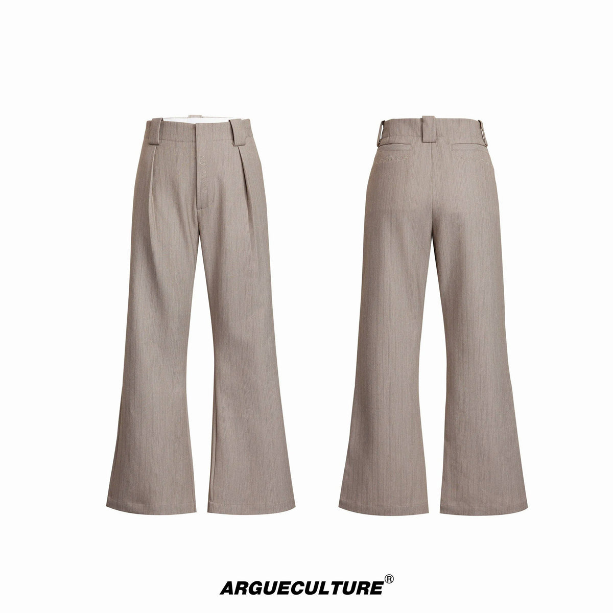 Argue Culture Embroidered Micro-Flare Tailored Pants - color view 7