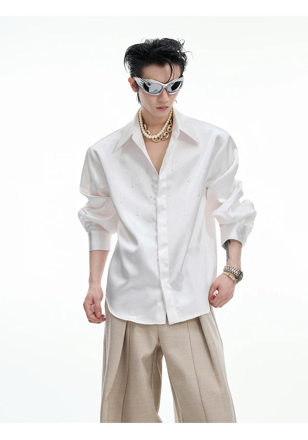 Argue Culture Shimmer Cropped Shirt - product detail view 6
