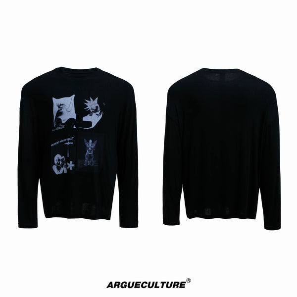 Argue Culture Art-Print Relaxed Long-Sleeve T-Shirt - color view 7