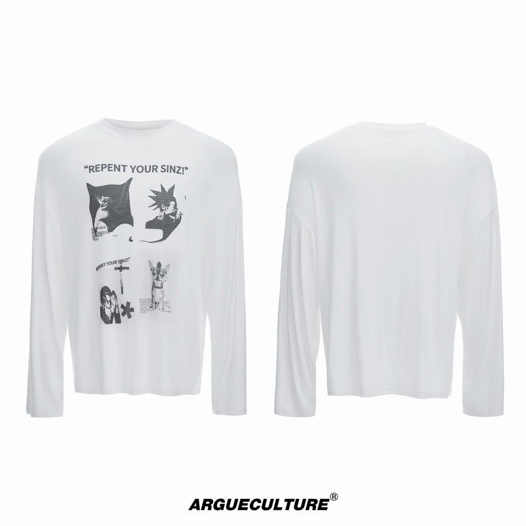 Argue Culture Art-Print Relaxed Long-Sleeve T-Shirt - color view 8