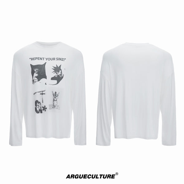 Argue Culture Art-Print Relaxed Long-Sleeve T-Shirt - color view 8