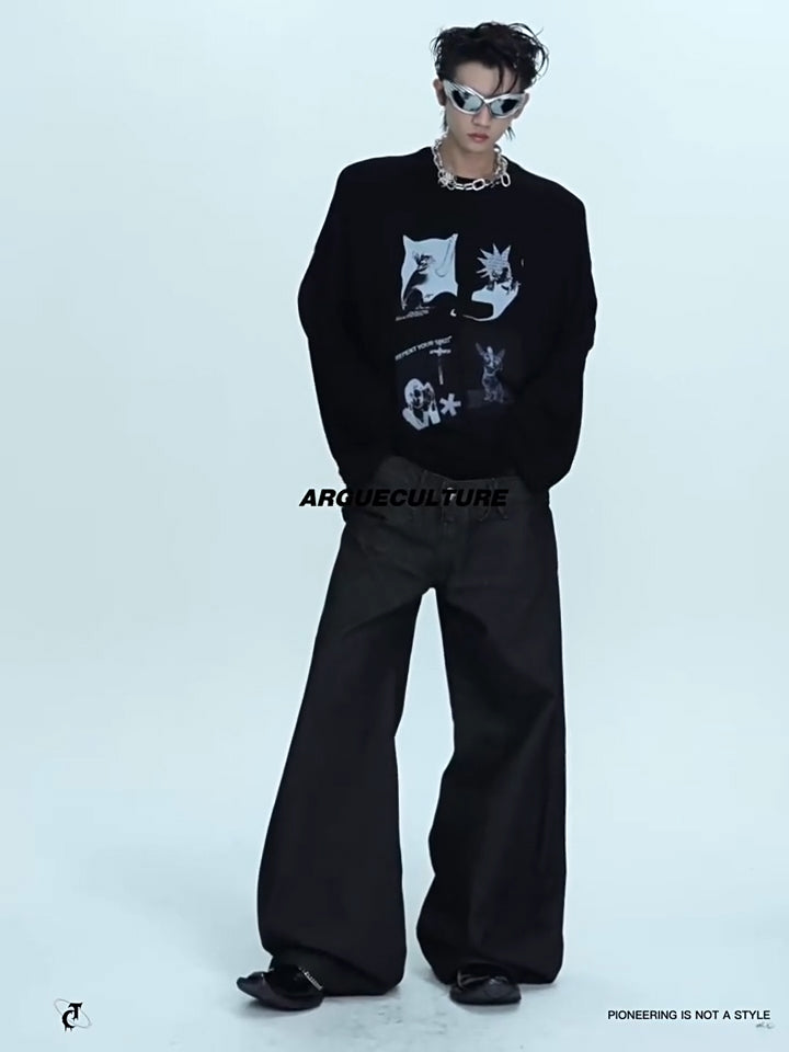 Argue Culture Art-Print Relaxed Long-Sleeve T-Shirt - product detail view 1