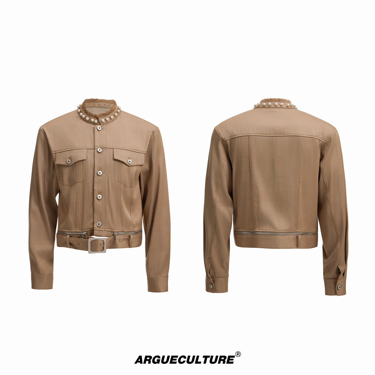 Argue Culture Pearl-Trim Contrast-Stitch Set - color view 7