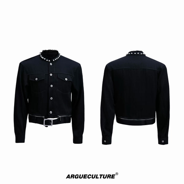 Argue Culture Pearl-Trim Contrast-Stitch Set - color view 9