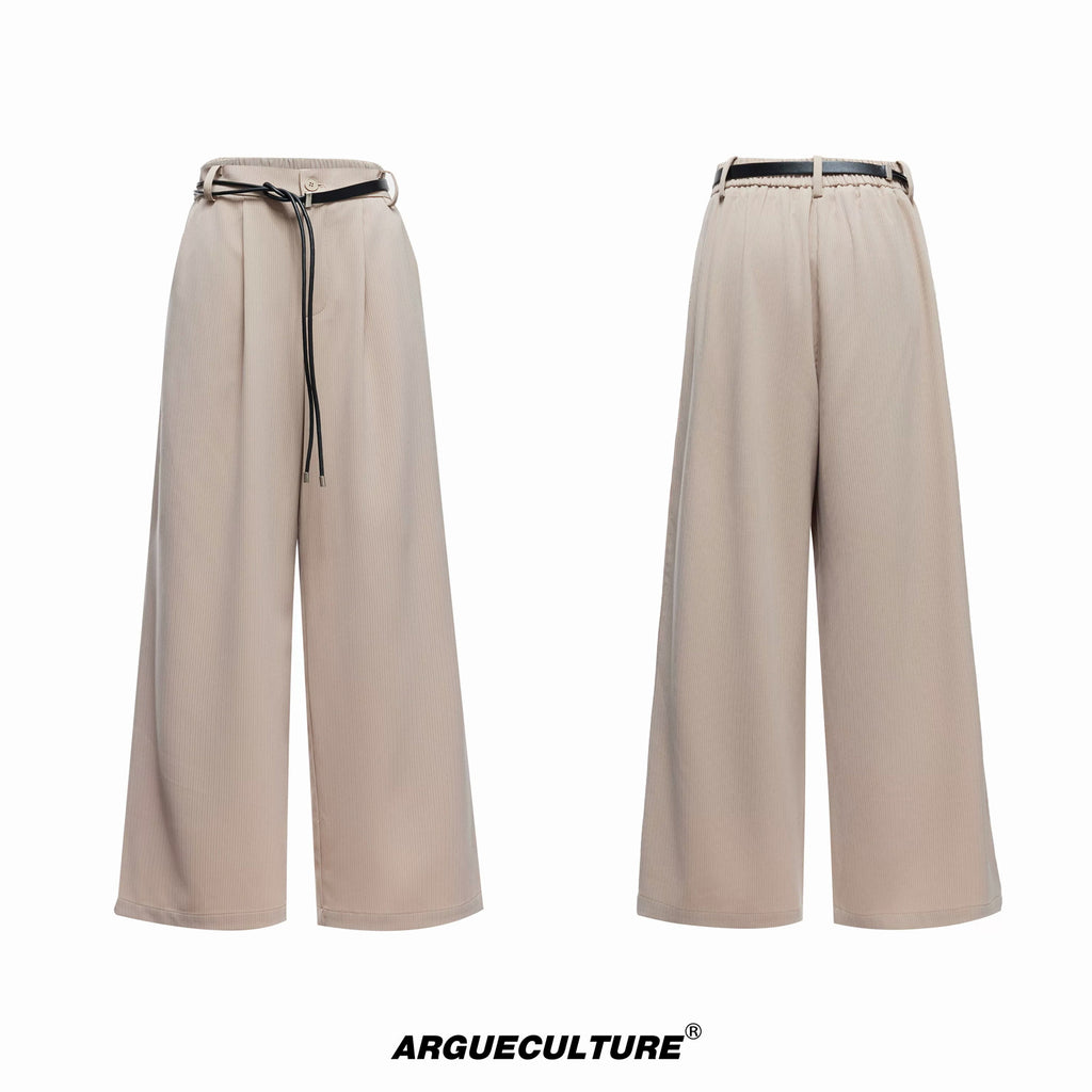 Argue Culture Tie-Neck Padded-Shoulder Shirt and Ribbed Pants Set - color view 10