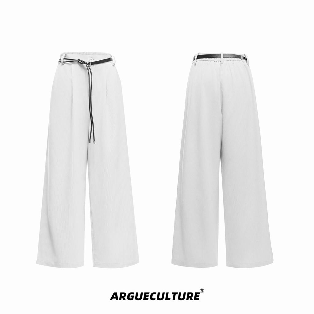 Argue Culture Tie-Neck Padded-Shoulder Shirt and Ribbed Pants Set - color view 11