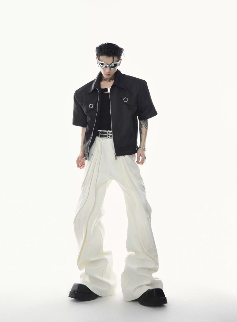 Argue Culture Panelled Flared Tailored Pants - product detail view 9