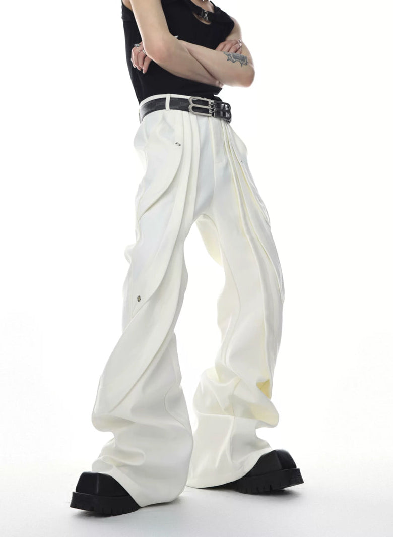 Argue Culture Panelled Flared Tailored Pants - product detail view 10