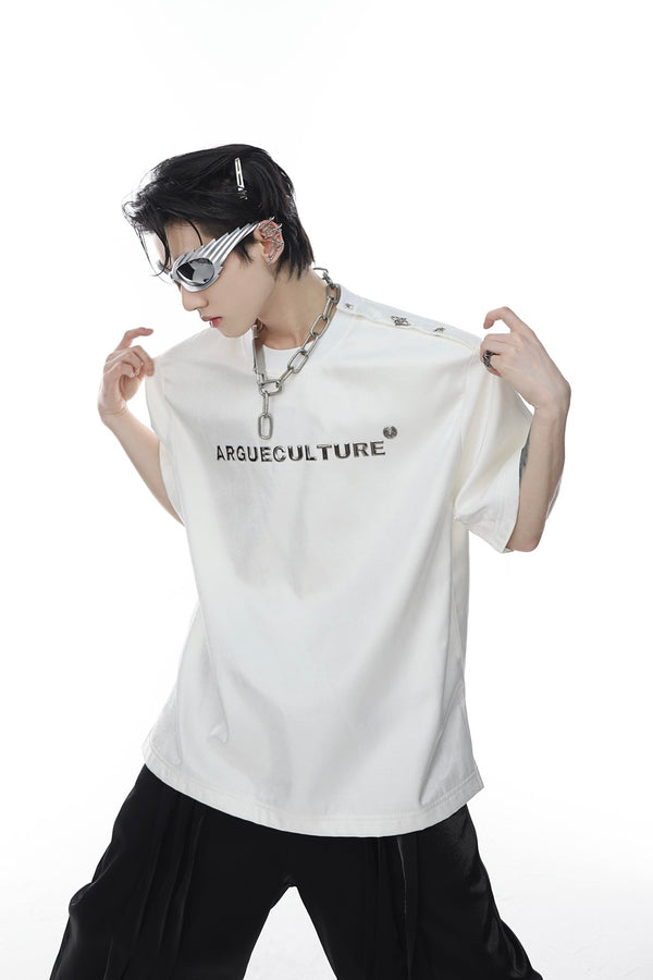 ArguE CulturE 3D Printed Silver Logo T-shirt - COPPING THREADS - ArguE CulturE