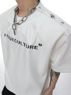 ArguE CulturE 3D Printed Silver Logo T-shirt - COPPING THREADS - ArguE CulturE