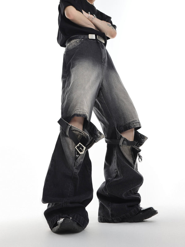 ArguE CulturE Belt Buckle Cut Denim Black - COPPING THREADS - ArguE CulturE