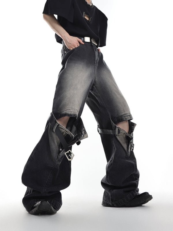 ArguE CulturE Belt Buckle Cut Denim Black - COPPING THREADS - ArguE CulturE