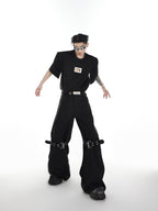 ArguE CulturE Buckle Flared Trousers - COPPING THREADS - ArguE CulturE