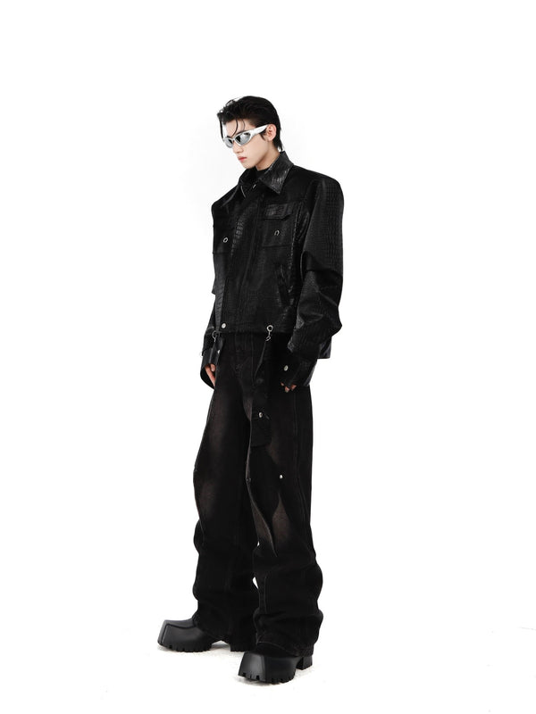ArguE CulturE Crocodile Pattern PU Jacket - COPPING THREADS - ArguE CulturE