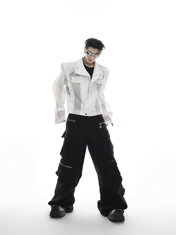 ArguE CulturE Deconstructed Mesh Panel Jacket - COPPING THREADS - ArguE CulturE