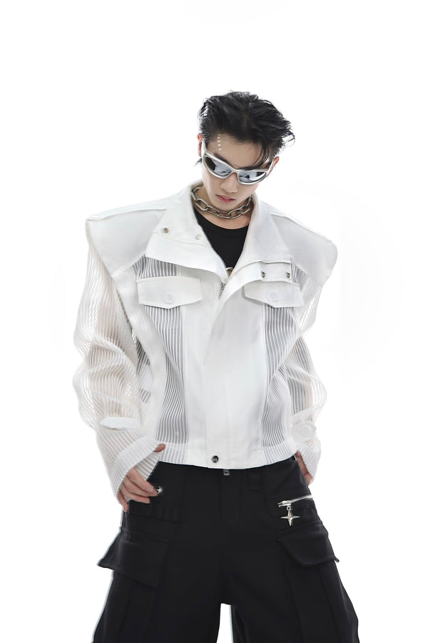 ArguE CulturE Deconstructed Mesh Panel Jacket - COPPING THREADS - ArguE CulturE