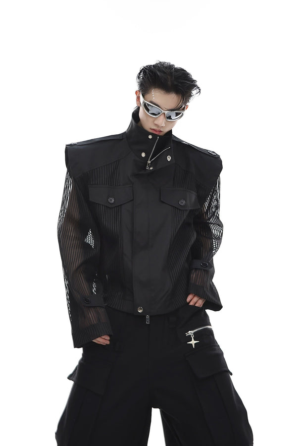 ArguE CulturE Deconstructed Mesh Panel Jacket - COPPING THREADS - ArguE CulturE