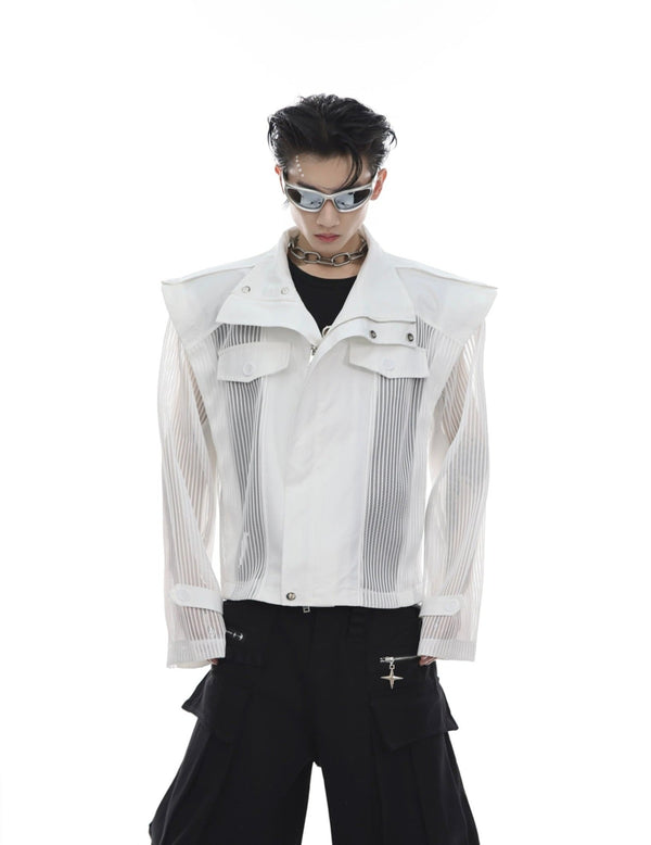 ArguE CulturE Deconstructed Mesh Panel Jacket - COPPING THREADS - ArguE CulturE