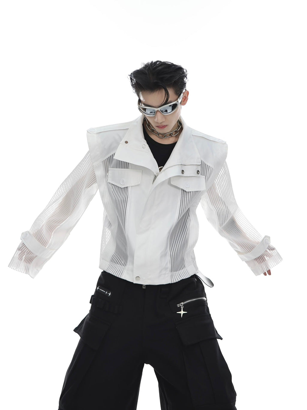 ArguE CulturE Deconstructed Mesh Panel Jacket - COPPING THREADS - ArguE CulturE