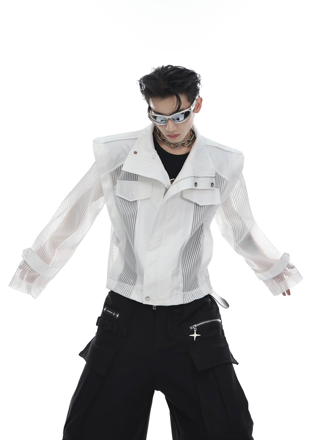 ArguE CulturE Deconstructed Mesh Panel Jacket - COPPING THREADS - ArguE CulturE