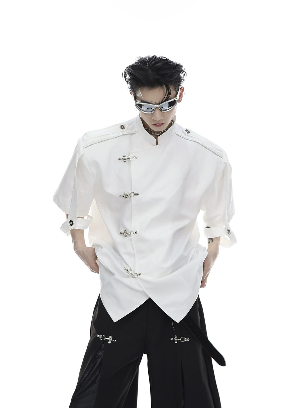 ArguE CulturE Deconstructed Metal Button Cut Jacket - COPPING THREADS - ArguE CulturE