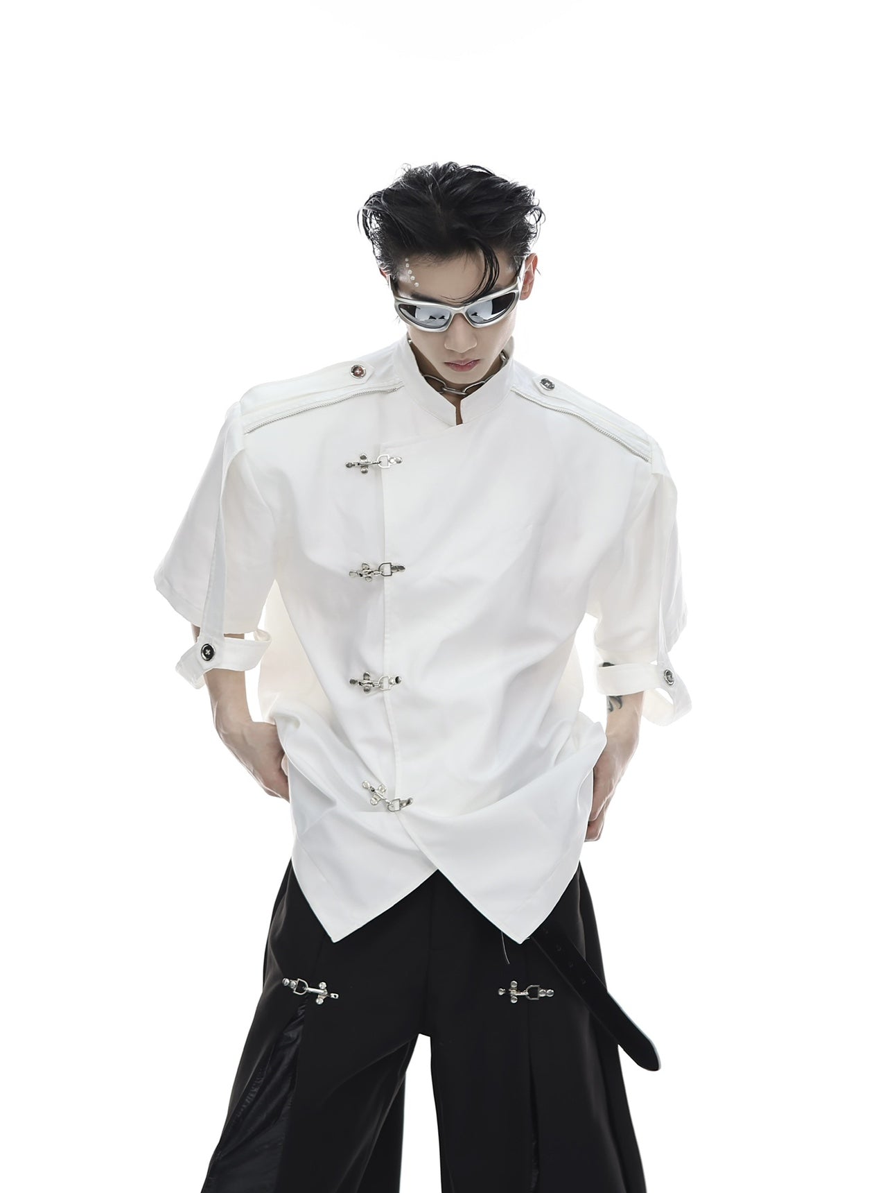 ArguE CulturE Deconstructed Metal Button Cut Jacket - COPPING THREADS - ArguE CulturE